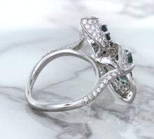 Load image into Gallery viewer, 2.01ctw Oval Alexandrite Ring with Diamond Accents in 18K White Gold