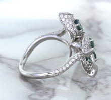 Load image into Gallery viewer, 2.01ctw Oval Alexandrite Ring with Diamond Accents in 18K White Gold

