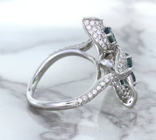 Load image into Gallery viewer, 2.01ctw Oval Alexandrite Ring with Diamond Accents in 18K White Gold