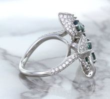 Load image into Gallery viewer, 2.01ctw Oval Alexandrite Ring with Diamond Accents in 18K White Gold