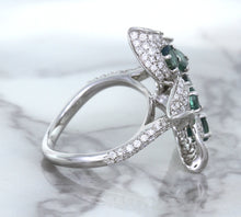 Load image into Gallery viewer, 2.01ctw Oval Alexandrite Ring with Diamond Accents in 18K White Gold