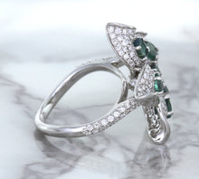 Load image into Gallery viewer, 2.01ctw Oval Alexandrite Ring with Diamond Accents in 18K White Gold