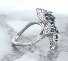 Load image into Gallery viewer, 2.01ctw Oval Alexandrite Ring with Diamond Accents in 18K White Gold