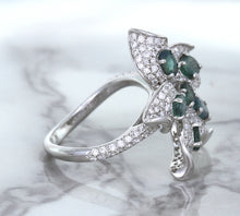 Load image into Gallery viewer, 2.01ctw Oval Alexandrite Ring with Diamond Accents in 18K White Gold