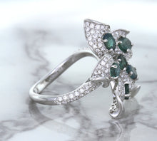 Load image into Gallery viewer, 2.01ctw Oval Alexandrite Ring with Diamond Accents in 18K White Gold