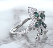 Load image into Gallery viewer, 2.01ctw Oval Alexandrite Ring with Diamond Accents in 18K White Gold