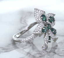 Load image into Gallery viewer, 2.01ctw Oval Alexandrite Ring with Diamond Accents in 18K White Gold