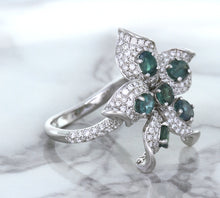 Load image into Gallery viewer, 2.01ctw Oval Alexandrite Ring with Diamond Accents in 18K White Gold