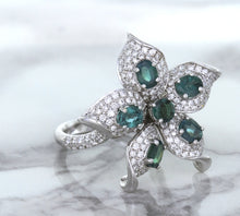 Load image into Gallery viewer, 2.01ctw Oval Alexandrite Ring with Diamond Accents in 18K White Gold