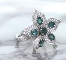 Load image into Gallery viewer, 2.01ctw Oval Alexandrite Ring with Diamond Accents in 18K White Gold