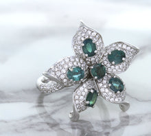 Load image into Gallery viewer, 2.01ctw Oval Alexandrite Ring with Diamond Accents in 18K White Gold