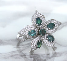 Load image into Gallery viewer, 2.01ctw Oval Alexandrite Ring with Diamond Accents in 18K White Gold