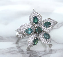 Load image into Gallery viewer, 2.01ctw Oval Alexandrite Ring with Diamond Accents in 18K White Gold