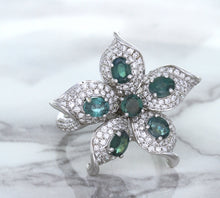 Load image into Gallery viewer, 2.01ctw Oval Alexandrite Ring with Diamond Accents in 18K White Gold