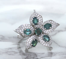 Load image into Gallery viewer, 2.01ctw Oval Alexandrite Ring with Diamond Accents in 18K White Gold