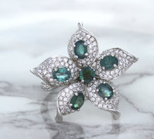 Load image into Gallery viewer, 2.01ctw Oval Alexandrite Ring with Diamond Accents in 18K White Gold