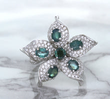 Load image into Gallery viewer, 2.01ctw Oval Alexandrite Ring with Diamond Accents in 18K White Gold