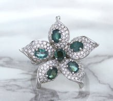 Load image into Gallery viewer, 2.01ctw Oval Alexandrite Ring with Diamond Accents in 18K White Gold