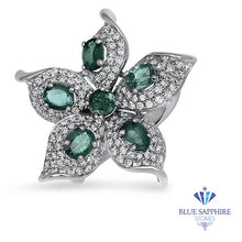 Load image into Gallery viewer, 2.01ctw Oval Alexandrite Ring with Diamond Accents in 18K White Gold