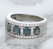 Load image into Gallery viewer, 1.41ctw Oval Alexandrite Ring with Diamond Accents in 18K White Gold