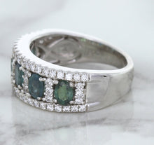 Load image into Gallery viewer, 1.41ctw Oval Alexandrite Ring with Diamond Accents in 18K White Gold