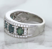 Load image into Gallery viewer, 1.41ctw Oval Alexandrite Ring with Diamond Accents in 18K White Gold