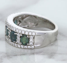 Load image into Gallery viewer, 1.41ctw Oval Alexandrite Ring with Diamond Accents in 18K White Gold