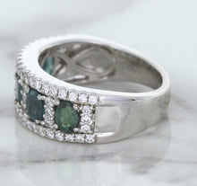 Load image into Gallery viewer, 1.41ctw Oval Alexandrite Ring with Diamond Accents in 18K White Gold