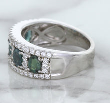 Load image into Gallery viewer, 1.41ctw Oval Alexandrite Ring with Diamond Accents in 18K White Gold