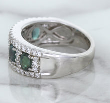 Load image into Gallery viewer, 1.41ctw Oval Alexandrite Ring with Diamond Accents in 18K White Gold