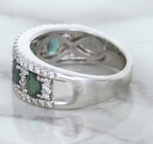 Load image into Gallery viewer, 1.41ctw Oval Alexandrite Ring with Diamond Accents in 18K White Gold