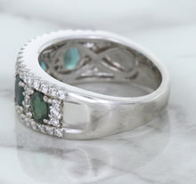 Load image into Gallery viewer, 1.41ctw Oval Alexandrite Ring with Diamond Accents in 18K White Gold
