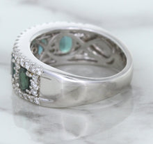 Load image into Gallery viewer, 1.41ctw Oval Alexandrite Ring with Diamond Accents in 18K White Gold