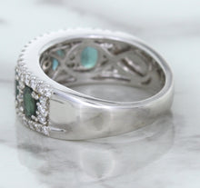 Load image into Gallery viewer, 1.41ctw Oval Alexandrite Ring with Diamond Accents in 18K White Gold