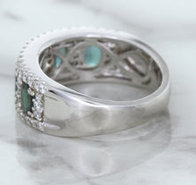 Load image into Gallery viewer, 1.41ctw Oval Alexandrite Ring with Diamond Accents in 18K White Gold