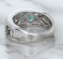 Load image into Gallery viewer, 1.41ctw Oval Alexandrite Ring with Diamond Accents in 18K White Gold