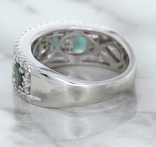 Load image into Gallery viewer, 1.41ctw Oval Alexandrite Ring with Diamond Accents in 18K White Gold