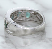 Load image into Gallery viewer, 1.41ctw Oval Alexandrite Ring with Diamond Accents in 18K White Gold