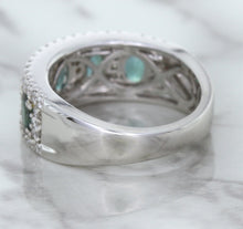 Load image into Gallery viewer, 1.41ctw Oval Alexandrite Ring with Diamond Accents in 18K White Gold