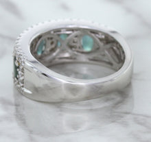 Load image into Gallery viewer, 1.41ctw Oval Alexandrite Ring with Diamond Accents in 18K White Gold