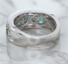 Load image into Gallery viewer, 1.41ctw Oval Alexandrite Ring with Diamond Accents in 18K White Gold