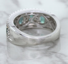 Load image into Gallery viewer, 1.41ctw Oval Alexandrite Ring with Diamond Accents in 18K White Gold