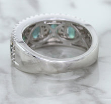 Load image into Gallery viewer, 1.41ctw Oval Alexandrite Ring with Diamond Accents in 18K White Gold