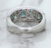 Load image into Gallery viewer, 1.41ctw Oval Alexandrite Ring with Diamond Accents in 18K White Gold