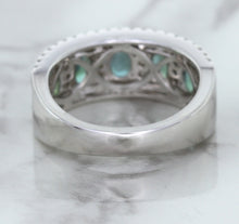 Load image into Gallery viewer, 1.41ctw Oval Alexandrite Ring with Diamond Accents in 18K White Gold