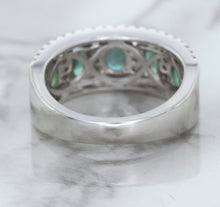 Load image into Gallery viewer, 1.41ctw Oval Alexandrite Ring with Diamond Accents in 18K White Gold