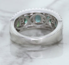 Load image into Gallery viewer, 1.41ctw Oval Alexandrite Ring with Diamond Accents in 18K White Gold