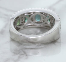 Load image into Gallery viewer, 1.41ctw Oval Alexandrite Ring with Diamond Accents in 18K White Gold