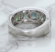 Load image into Gallery viewer, 1.41ctw Oval Alexandrite Ring with Diamond Accents in 18K White Gold