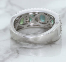 Load image into Gallery viewer, 1.41ctw Oval Alexandrite Ring with Diamond Accents in 18K White Gold